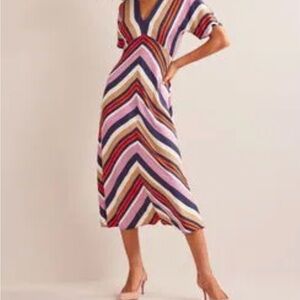 Boden Dress NWT 6P V neck satin dress, gorgeous!